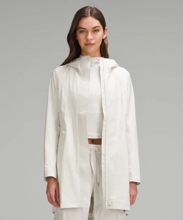 Lululemon white cheap rain jacket